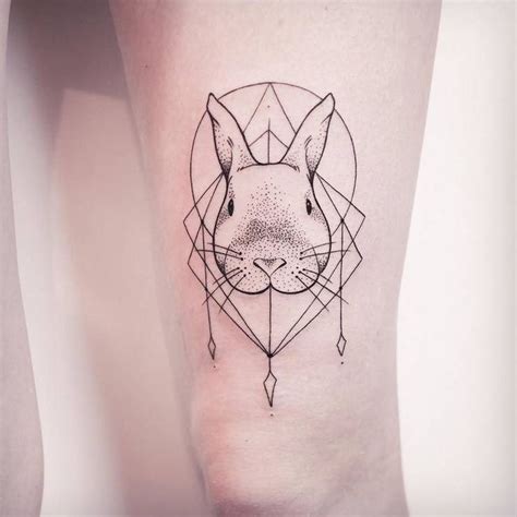 Top 10 rabbit geometric tattoo ideas and inspiration